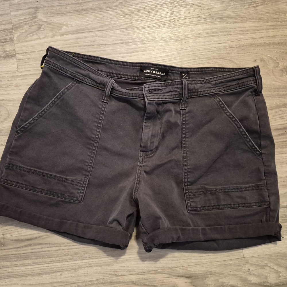 Lucky Brand Women's Charcoal Cargo Shorts